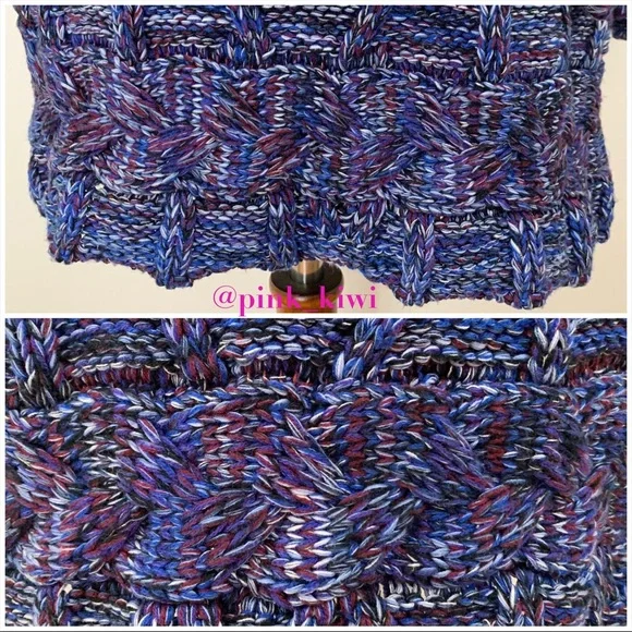 🆑 For Love and Lemons Knitz Indigo Mini Cable Dress - Picture 4 of 16